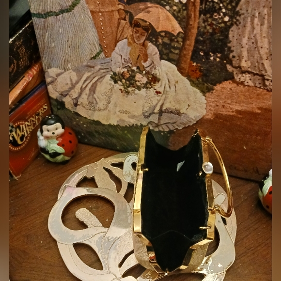 🐊Vicenza Clutch Embossed 👝 👛 Rhinestone Metallic,Elegant Purse.🎁 💝 - Picture 6 of 13